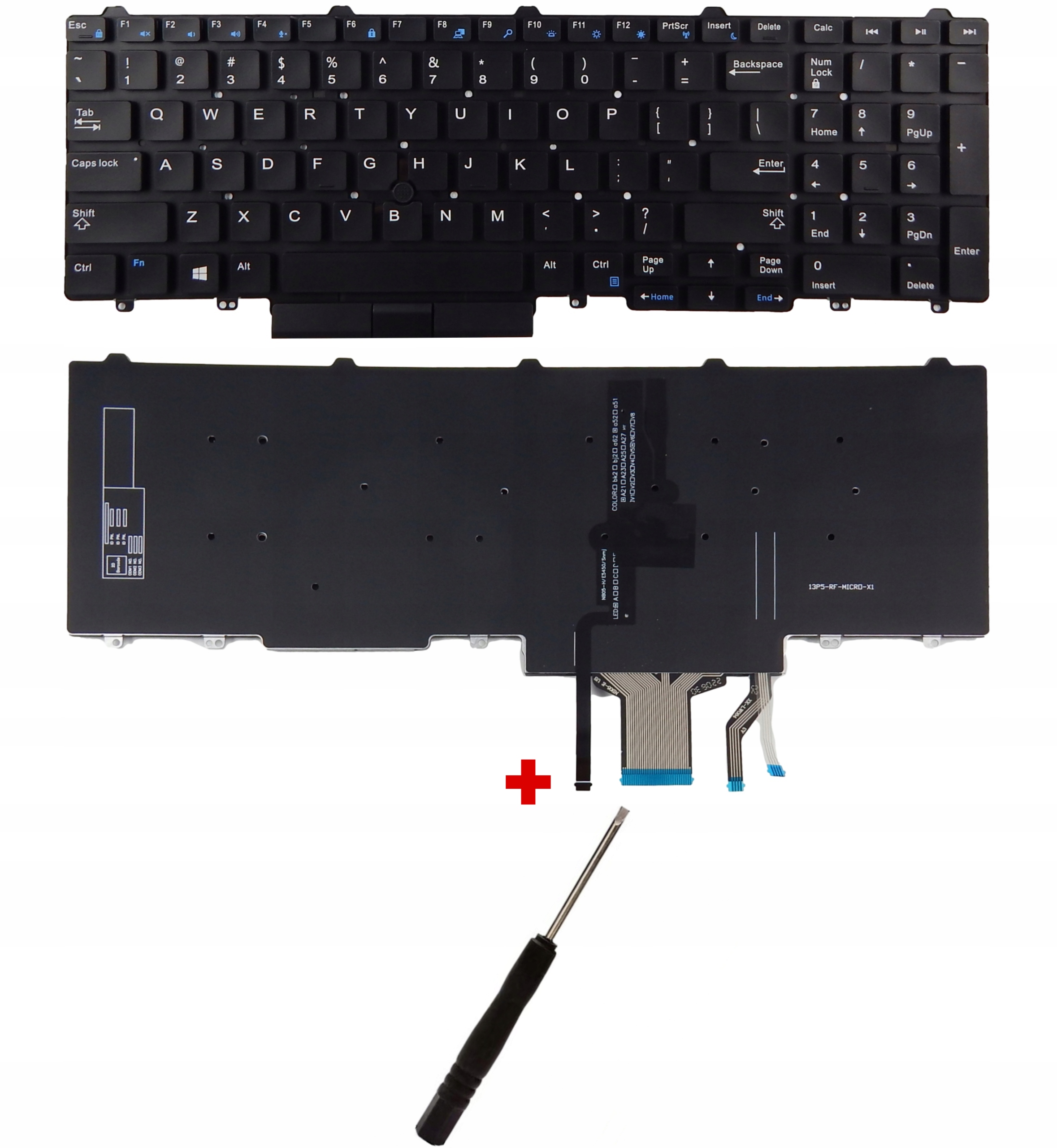 Klávesnica pre notebook Dell E5550 E5570 P48F E5580 E5590 5550 5570 5580 Led