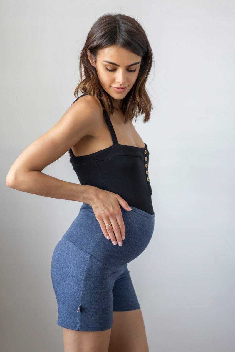 SZORTY SPODENKI CIĄŻOWE bawełna S/M jeans Skład materiałowy bawełna 95% elstan 5%a