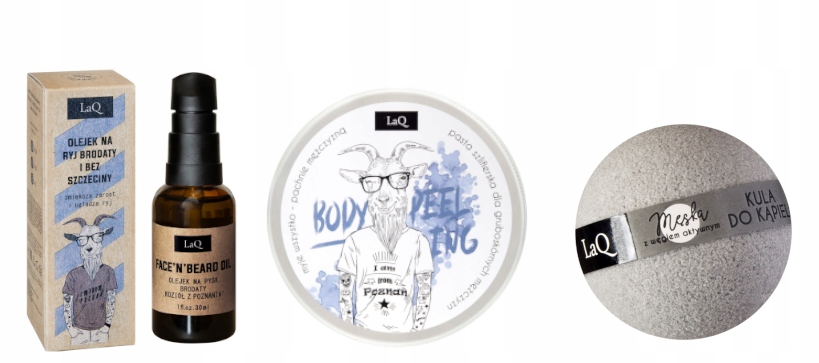LAQ KOZIOŁ ZESTAW 3cz OLEJEK + PEELING + KULA 100