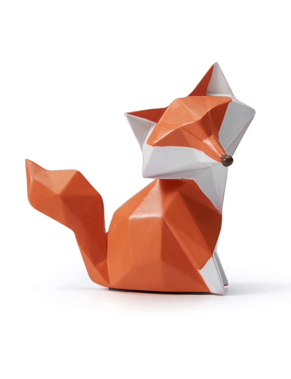 Figurka Lisa Haucoze Geometrická dekorace 10x10 cm Oranžovobílá