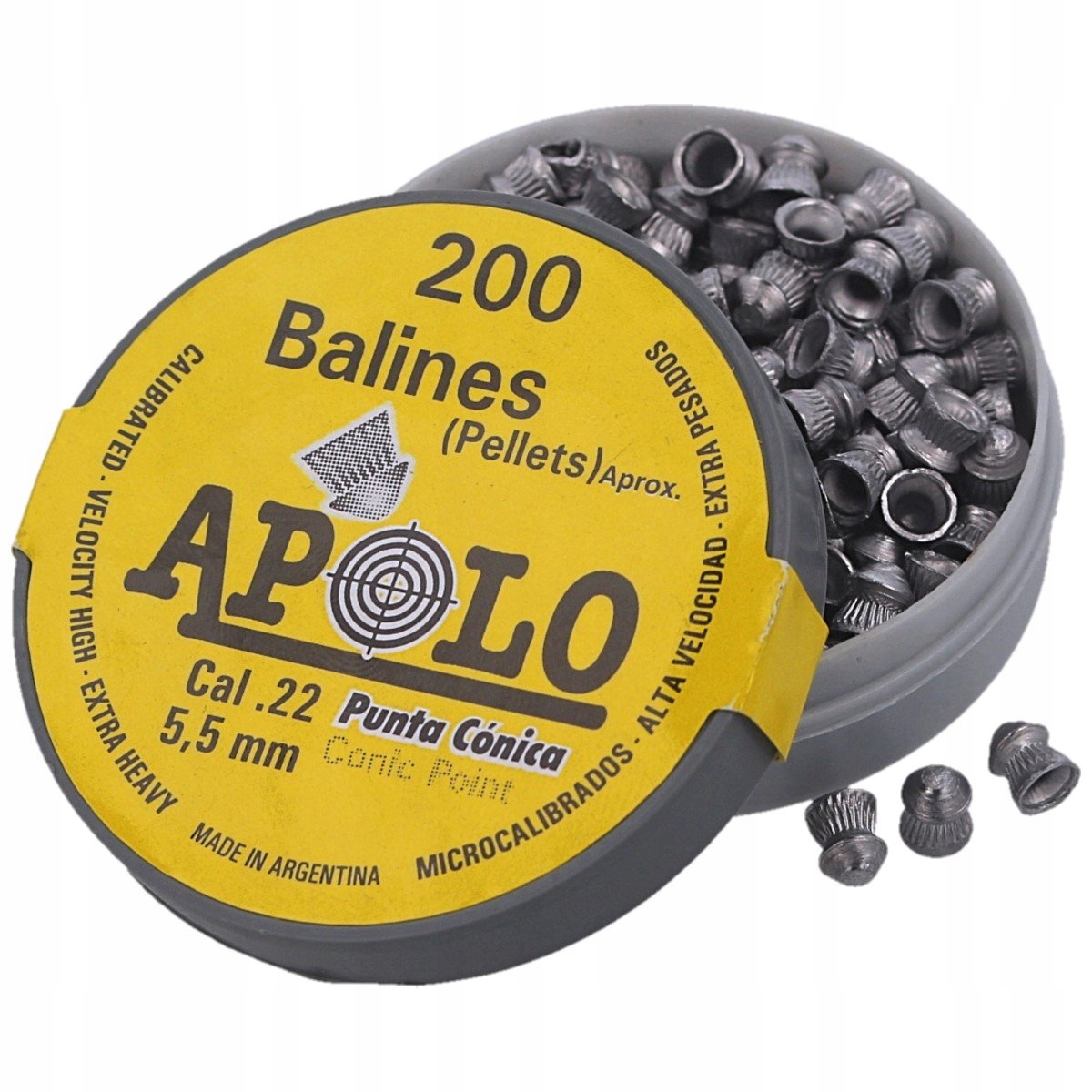 Śrut do wiatrówki Apolo Conic 5.5 mm, 200 szt. 0.84g