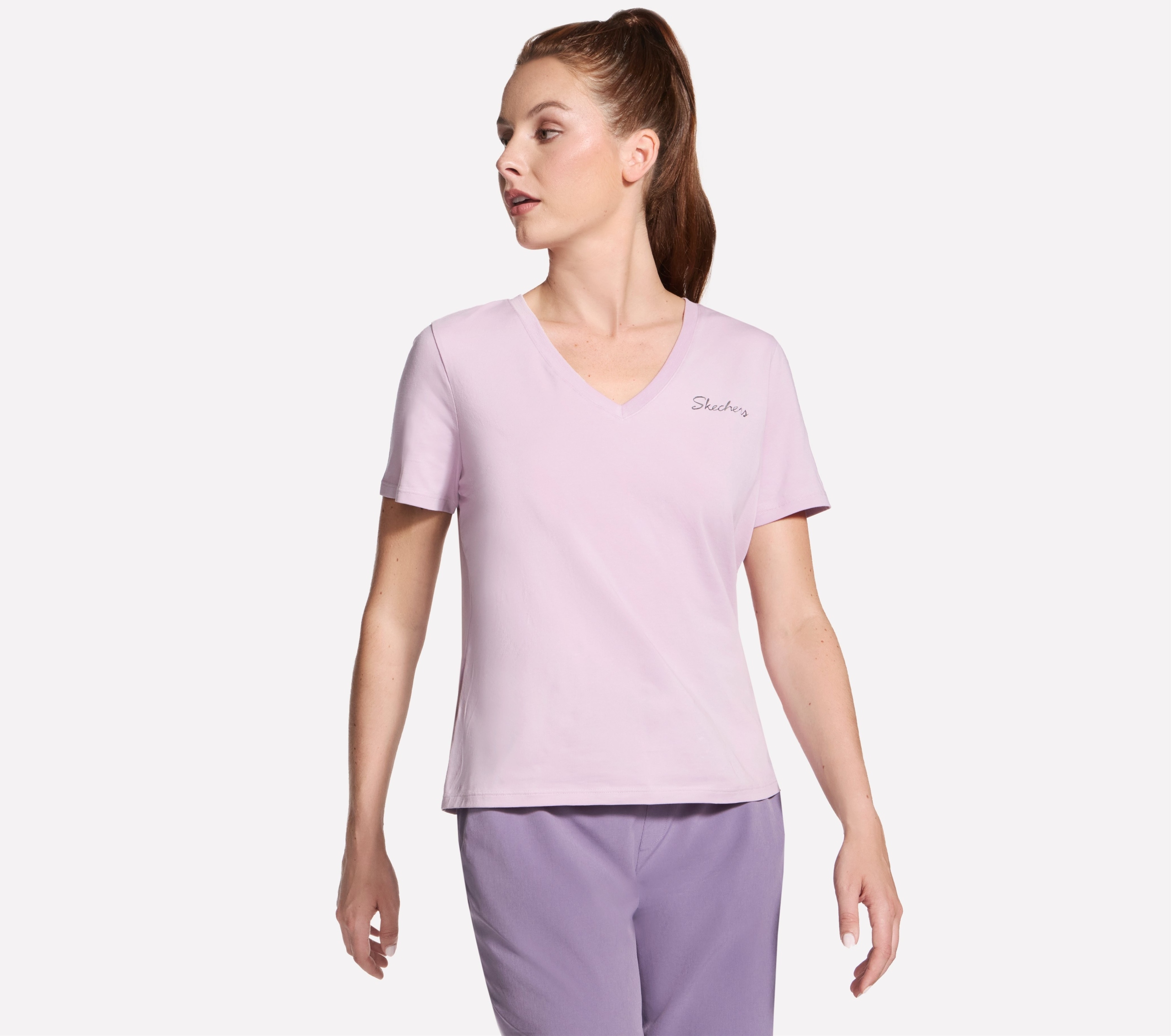 Tričko Skechers Signature V světle růžové TP167 Mvpr