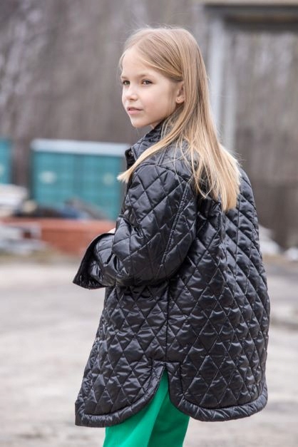 VIWA KURTKA PŁASZCZ KOSZULA CZARNA HIT 134 Płeć dziewczynki