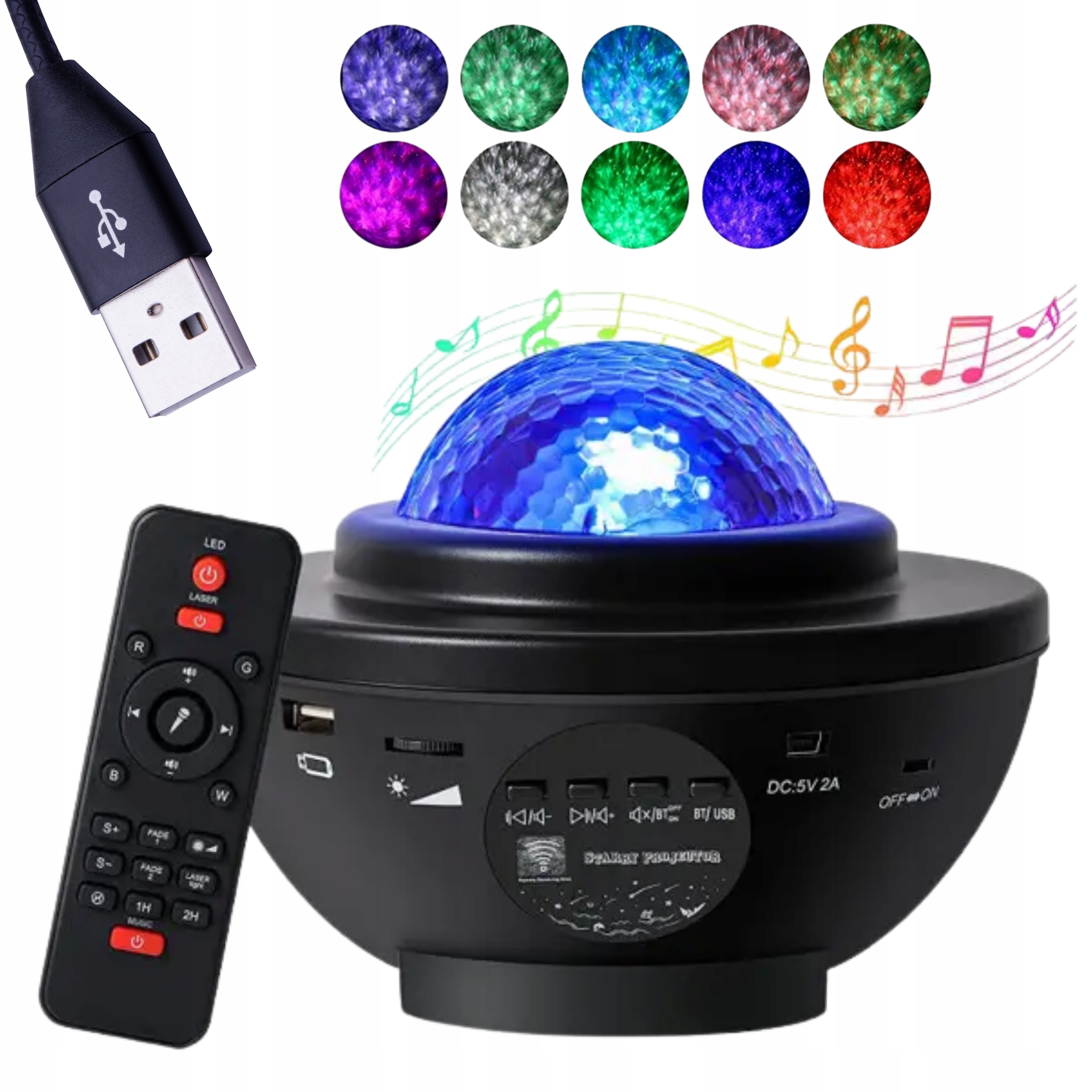 

Projektor Gwiazd Star Led Lampka Nocna Usb Pilot