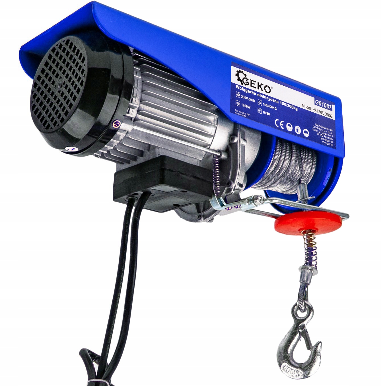 WCIAGARKA WYCIAGARKA 230V ELEKTRYCZNA LINOWA 300KG Weight with packaging 11 5 kg