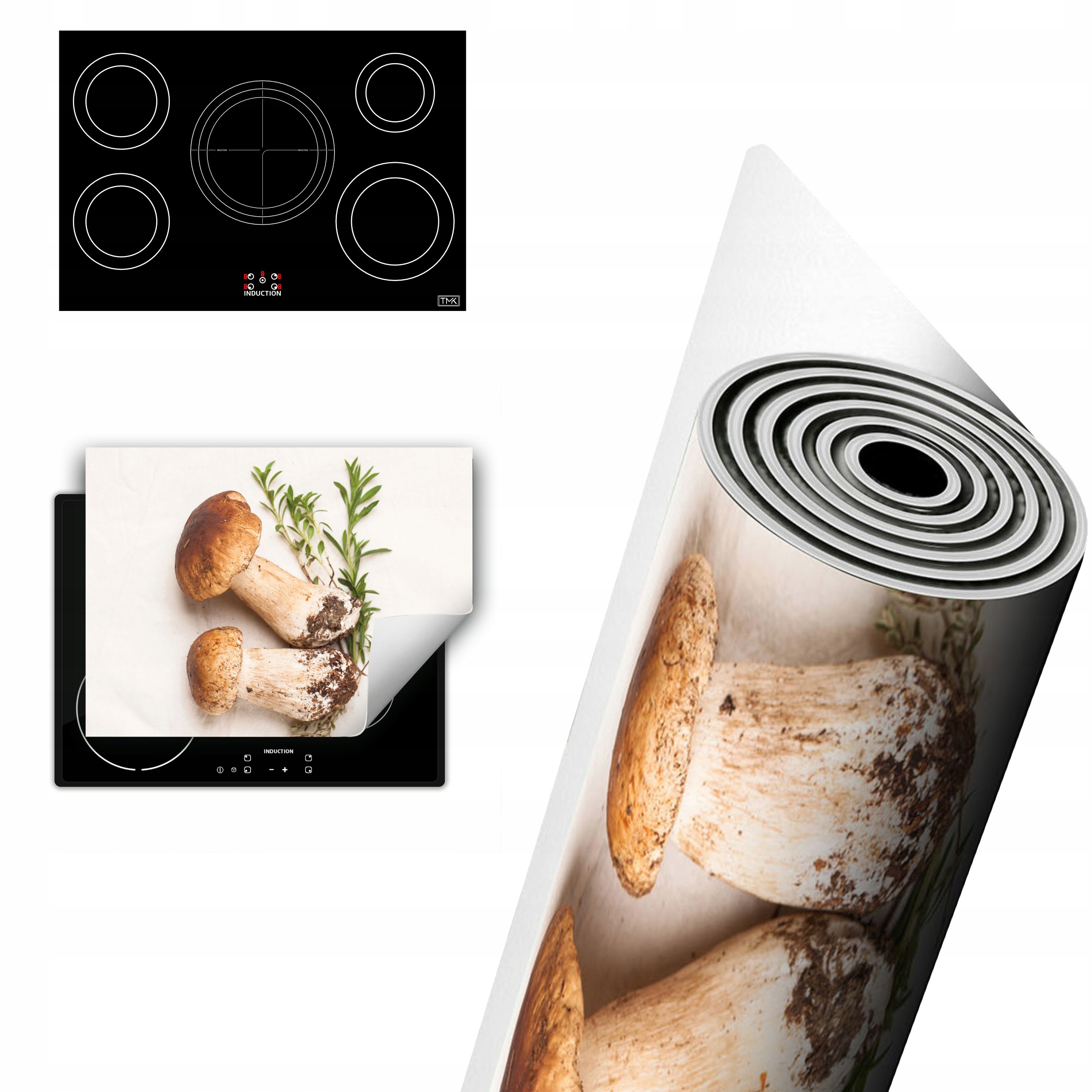 Vinylová Ochrana Na Indukci Pracovní Desky 80x52 Houby