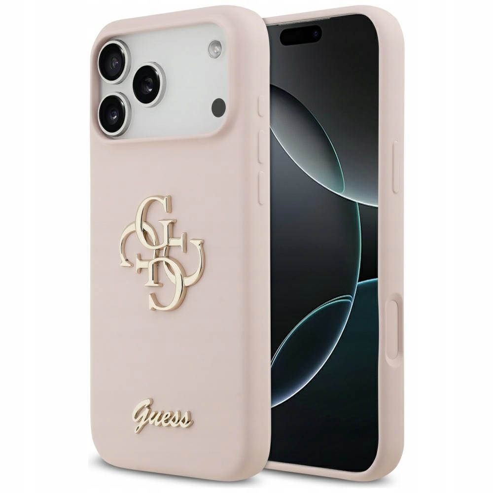 Etui Guess Silicone Big 4G Script na iPhone 17 Pro Max różowe Guess