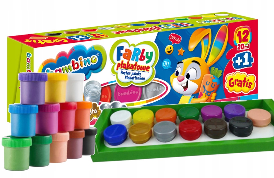 

Farby Plakatowe Bambino 12KOL 20 ML Żywe