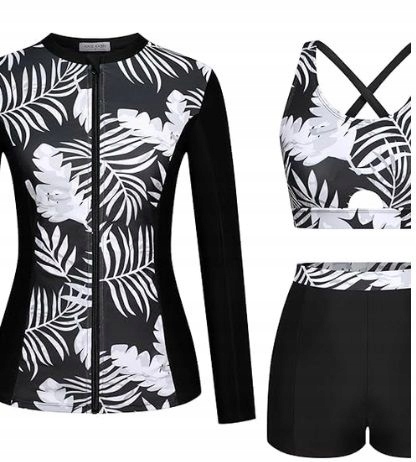 Dámské třídílné plavky Kate Kasin Black Multi velikost M