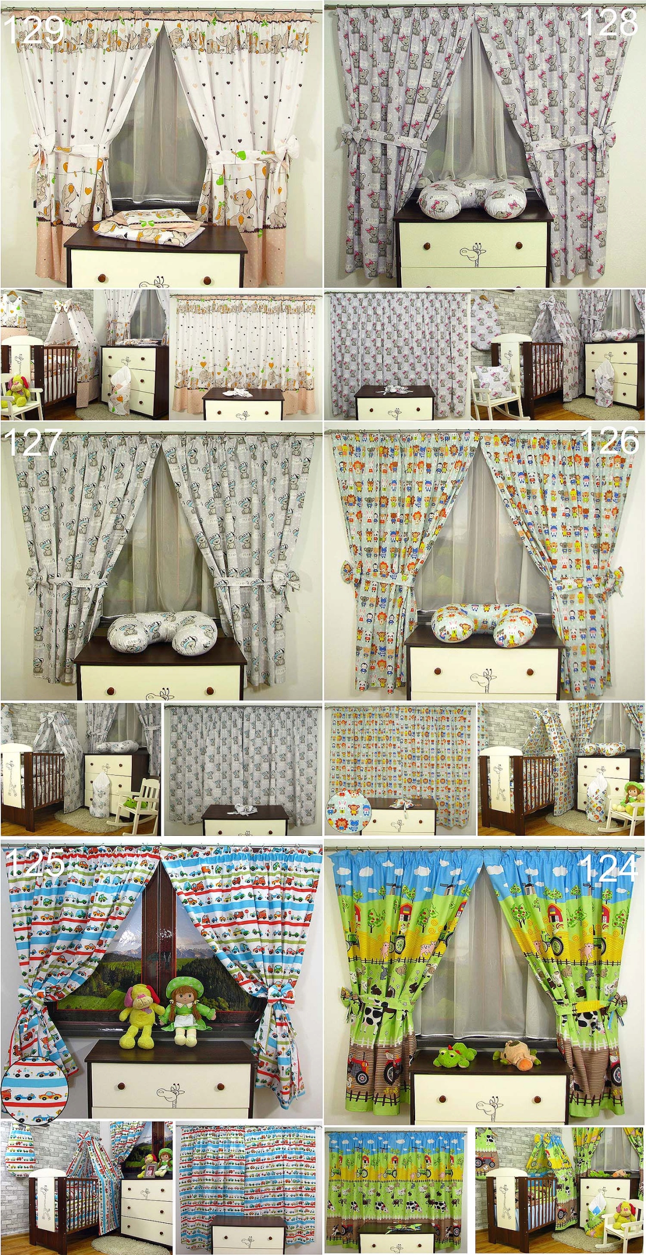 Zasłonki / Zasłony do pokoju dla dzieci bawełna I Marka inna marka