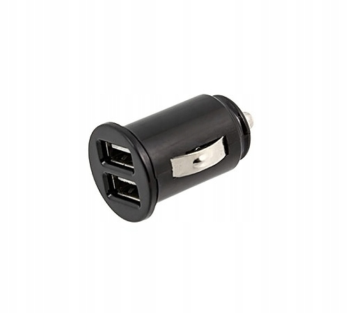 Adapter samochodowy 2xUSB 1A mały ładowarka 12V