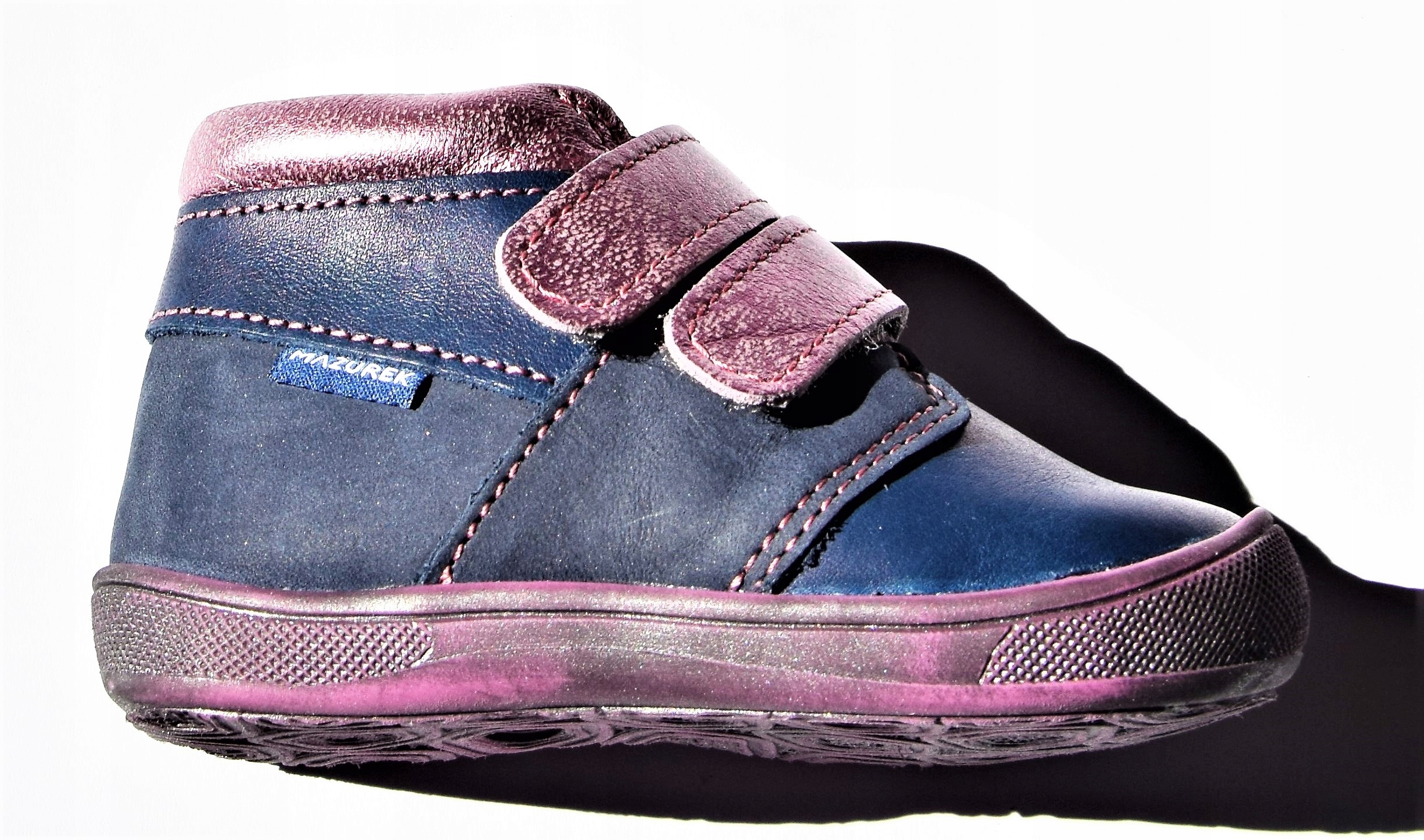 Trzewiki Mazurek skórzane buty na rzepy 21 Marka Mazurek