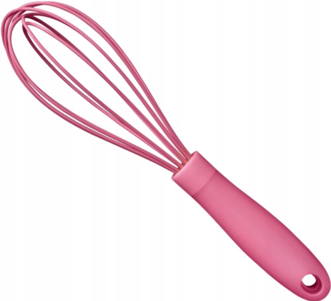 TRZEPACZKA DO UBIJANIA PIANY RÓZGA SILIKONOWA do mieszania OLDMAN 26cm Róż