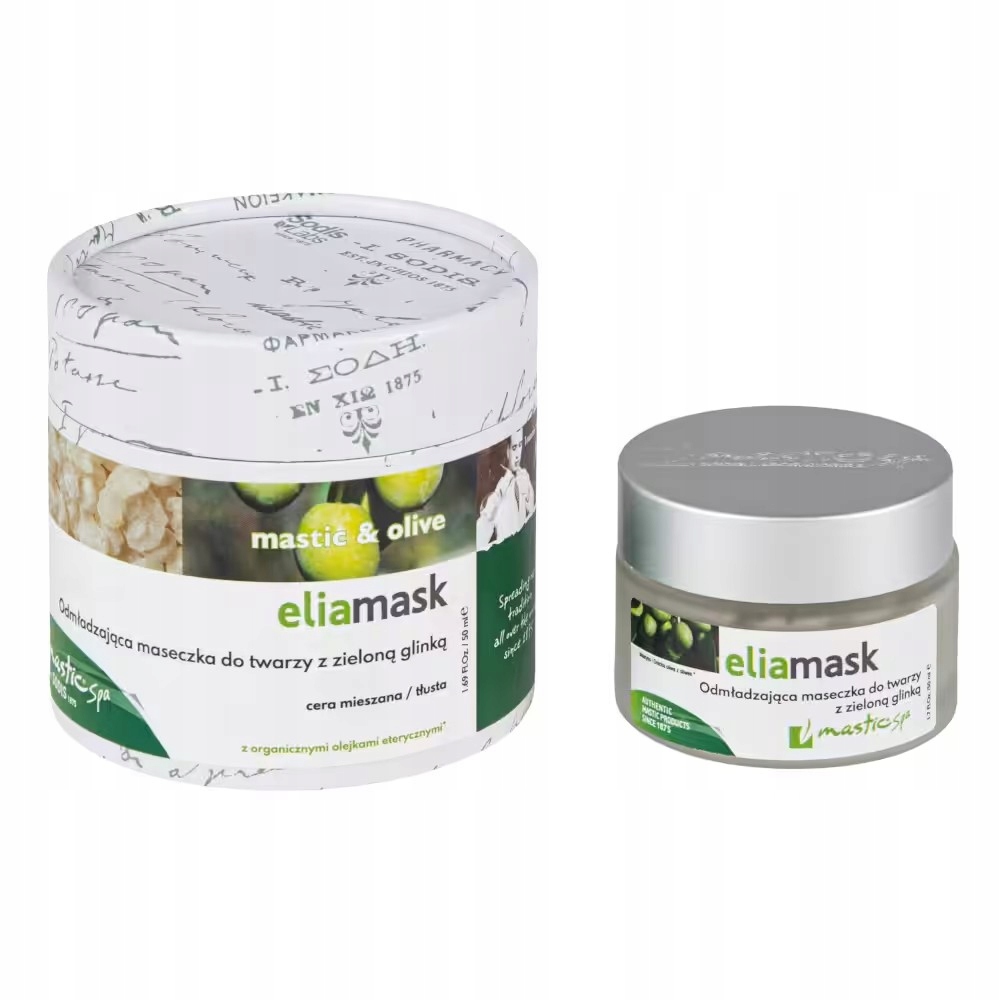 Mastic-Spa Eliamask Maska na obličej Zelená hlína Mastyks Spirulina 50 ml