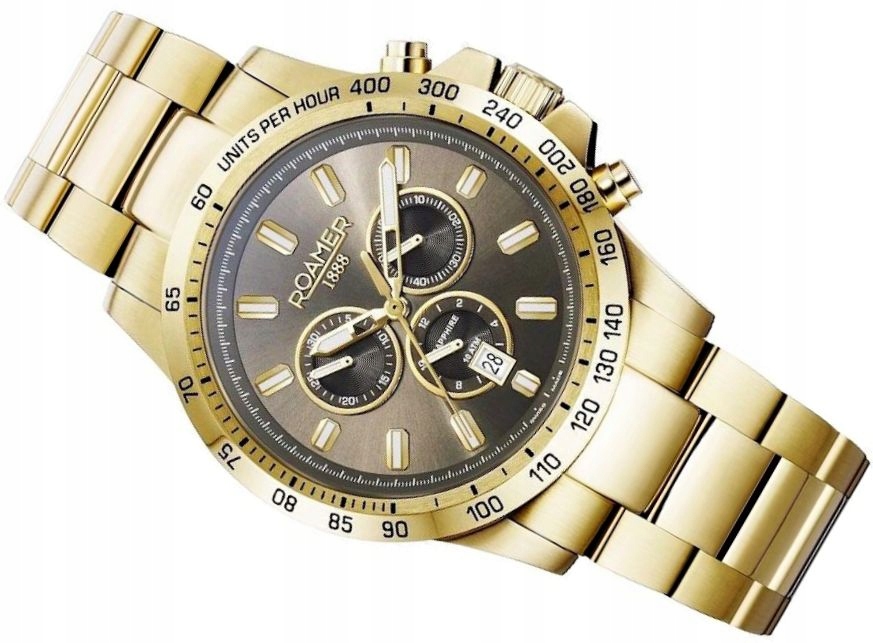 Pánské Švýcarské Chronografové Hodinky Roamer 861837 48 55 20 Rimini Krabička