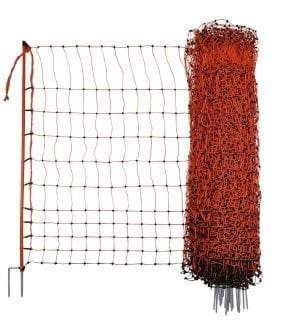 Elektrická Síť Pro Drůbež 50 m x 106 cm Špic Oranžová Kerbl