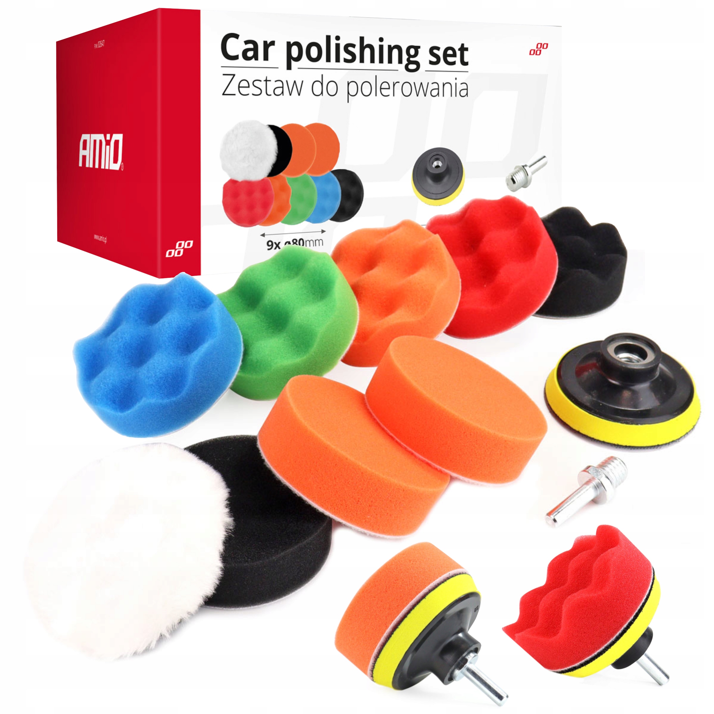 

Zestaw Gąbek Polerskich Pady Na Wiertarke 80MM