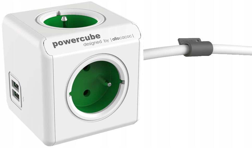 

Listwa allocacoc PowerCube 4 gniazda 2xUSB 1,5m