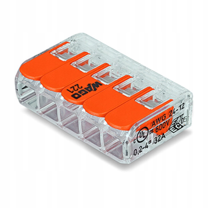 

Szybkozłączka Wago 01413 0,14-4 mm² 5 1szt.