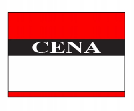 Cena laminowana A7 110×80 mm czerwona