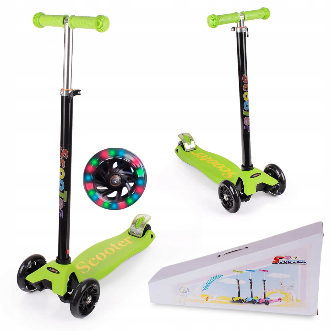 Hulajnoga Dziecięca Trójkołowa Balansowa Koła Led Regulacja 3+