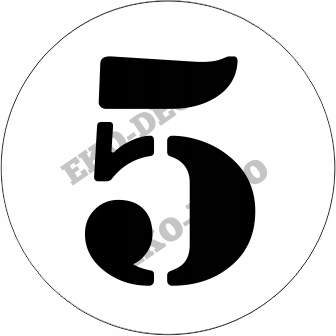 STE153 Stempel cyferka 5