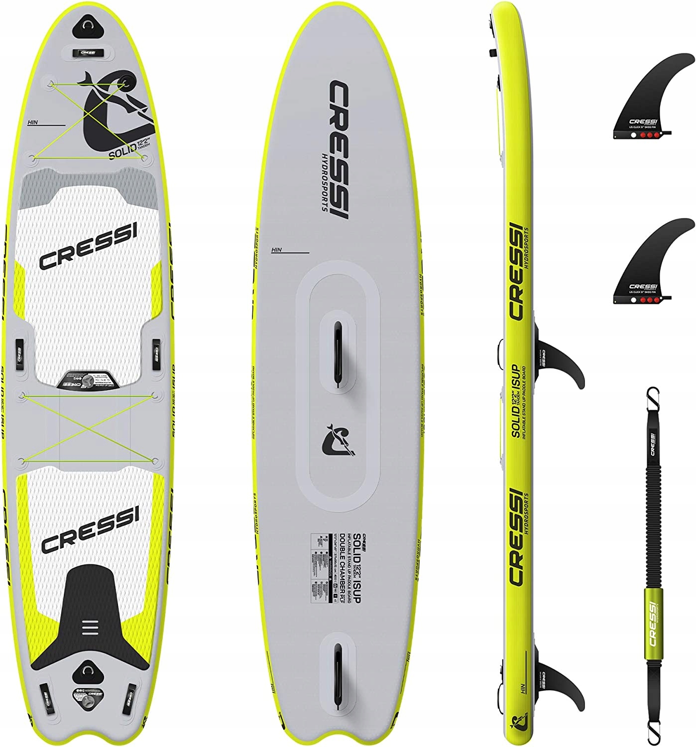 Deski SUP Cressi Solid Tandem 12'2'' ISUP 371 cm 2 osobowa rodzinna 160 kg