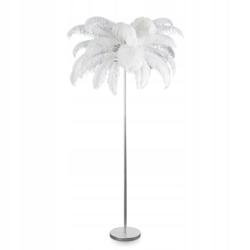 Lampa podłogowa EuroFirany białe pióra Feri 1 180 CM