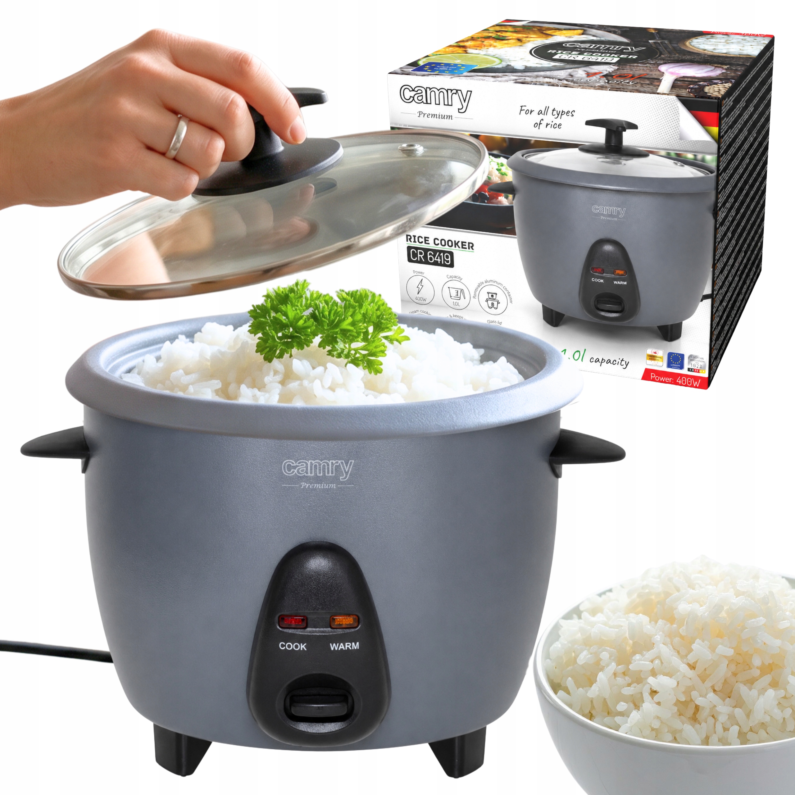Ryżowar Garnek Do Gotowania Ryżu Warzyw Parowar Elektryczny Rice Cooker