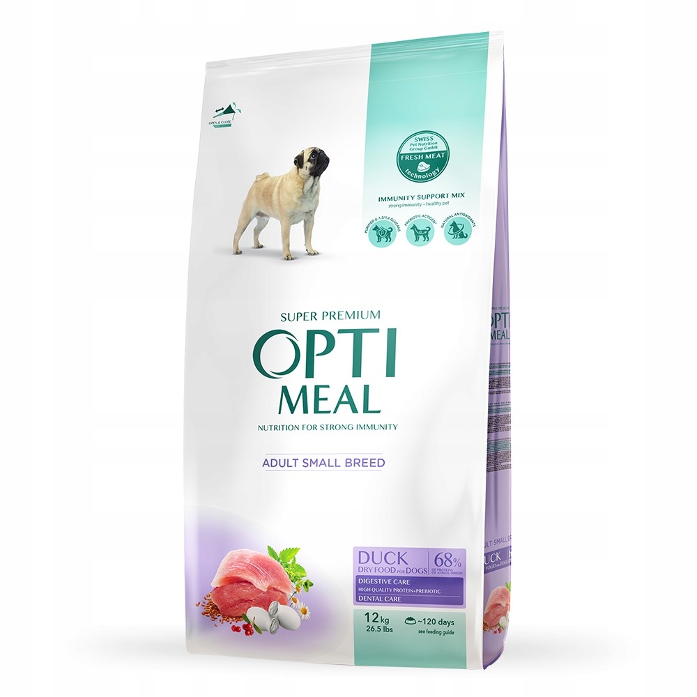 Optimeal Superprémiové suché krmivo pro psy malých plemen kachna 12 kg