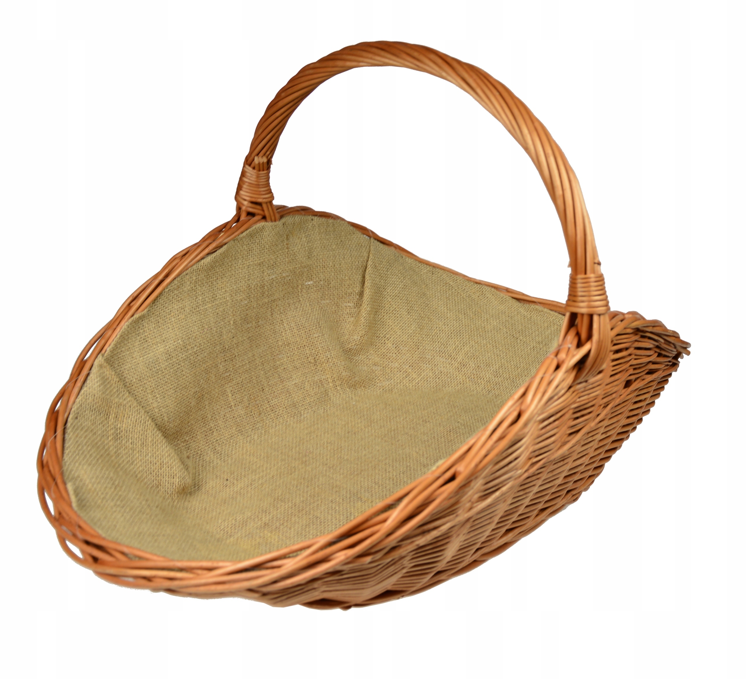 Wiklinowy KOSZ NA DREWNO koszyk do kominka JUTA Marka inna