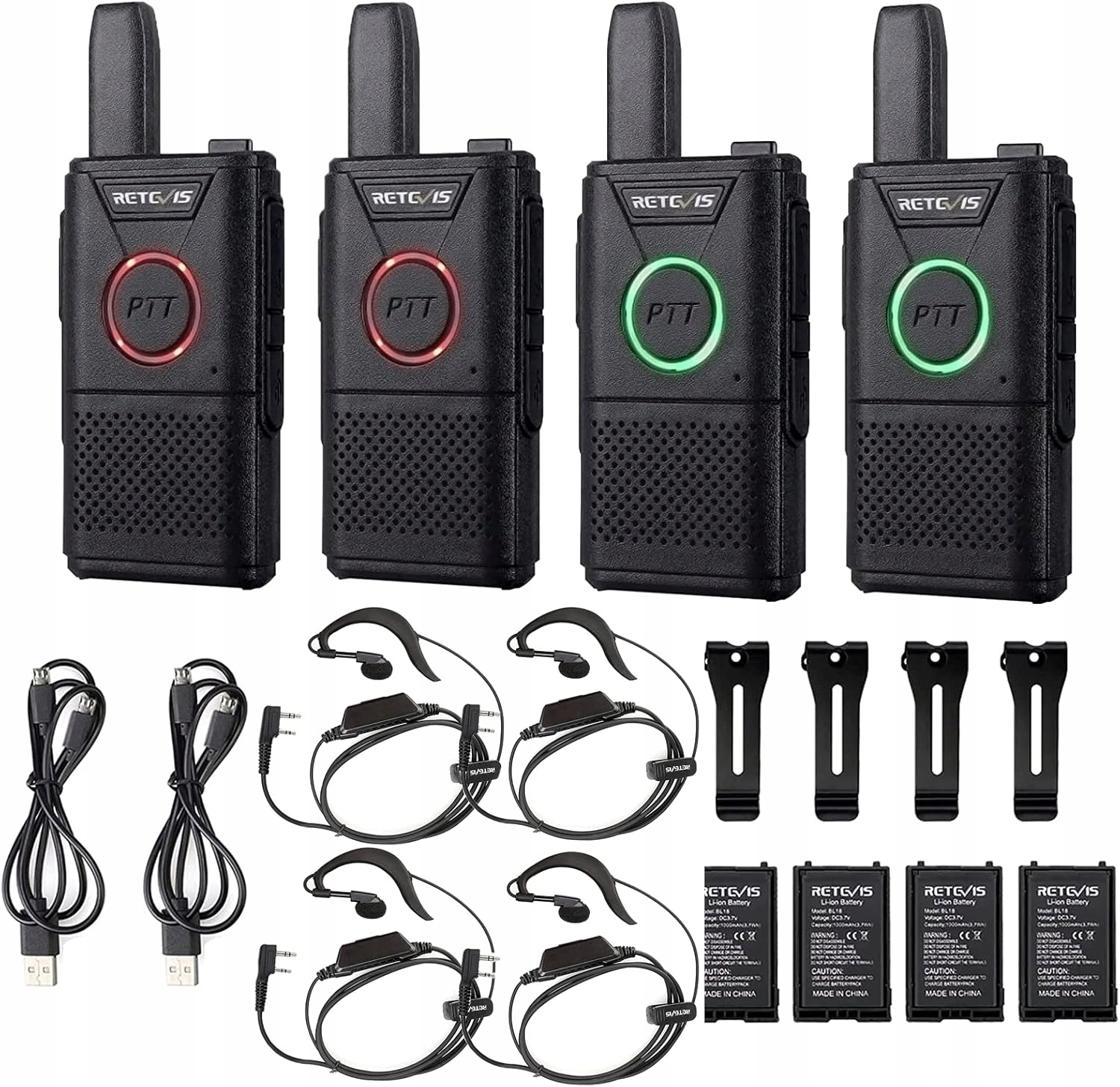 Retevis RT618 Walkie Talkie ze słuchawką, Dual Ptt, Pmr 446, PrzenośNy