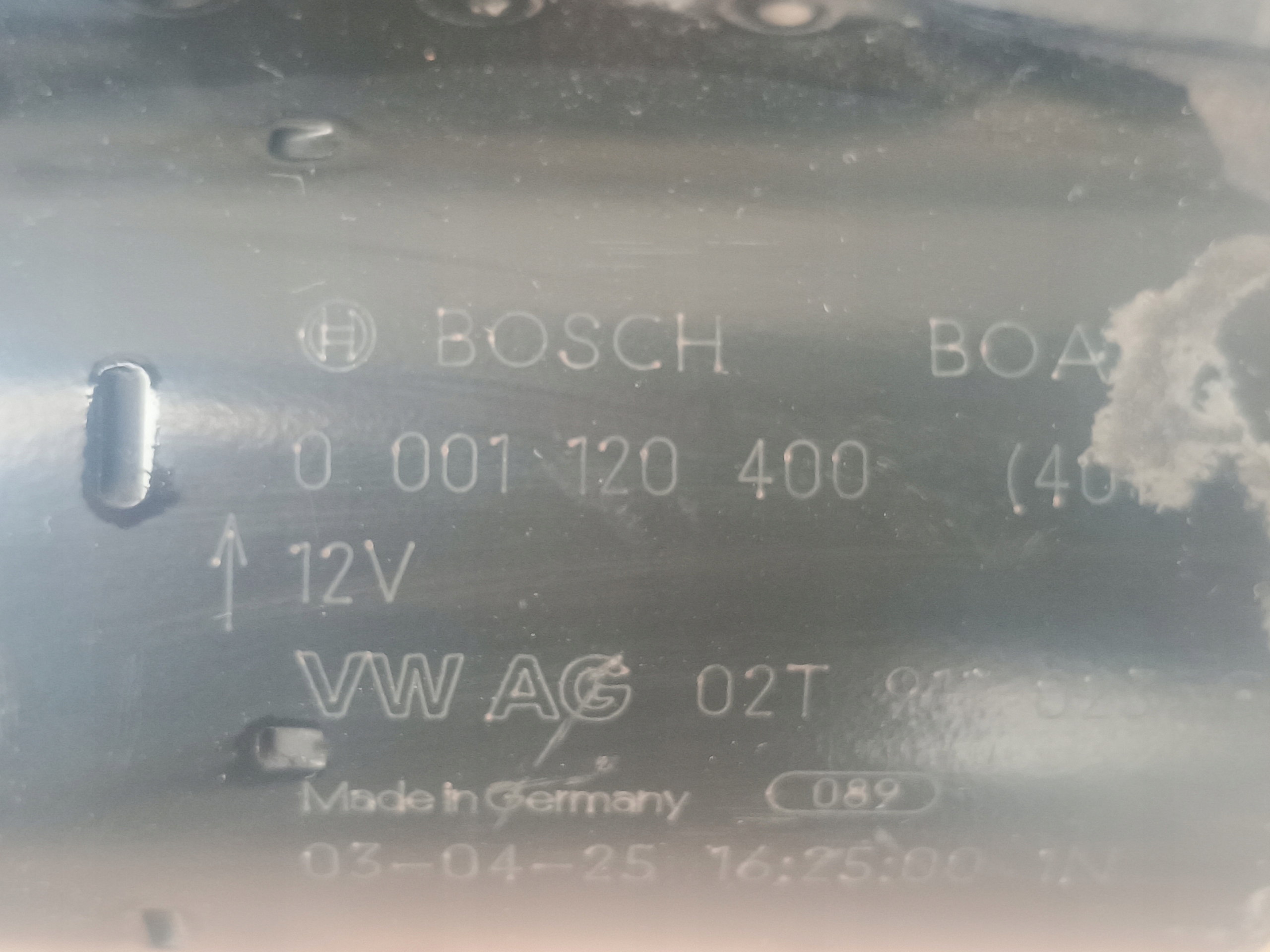 starter BOSCH 0001120400 VW 1.4 FSI