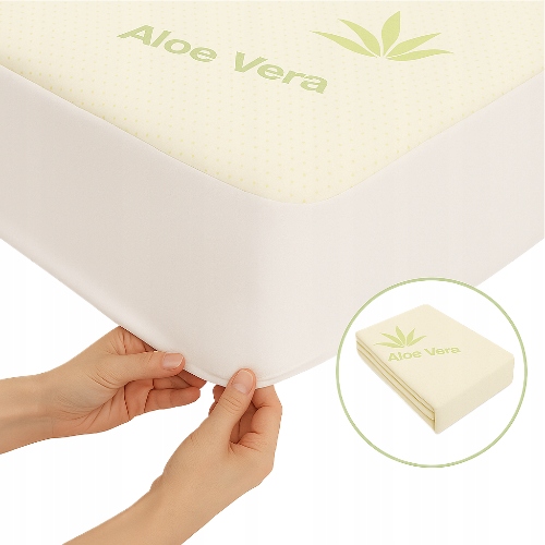 Chránič na matrace 160x200 Aloe Vera se síťkou Polská prémiová kvalita