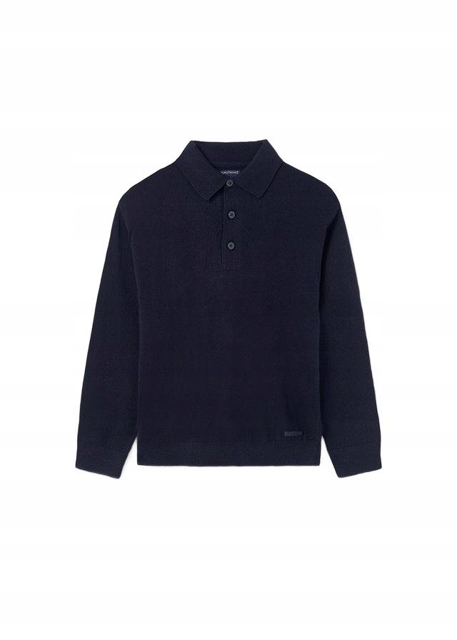 MAYORAL SWETER DLA CHŁOPCA Z KOŁNIERZYKIEM POLO GRANATOWY 10 lat 140 cm