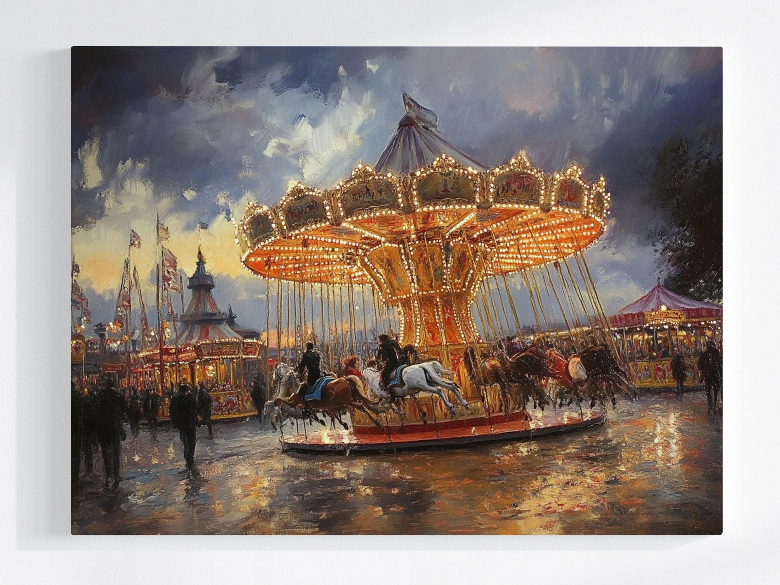 Obraz Na Plátně Canvas Město Lunapark Veselé Městečko Kolotoč 100x75