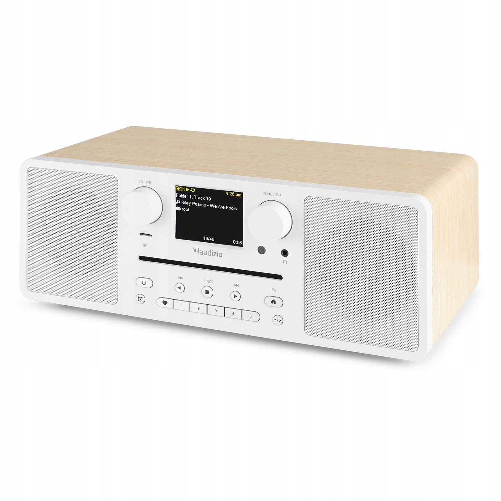 Wieża stereo Audizio odtwarzacz CD DAB FM BT WIFI Model Naples