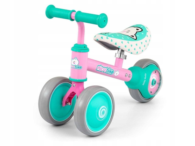 Jeździk Milly Mally Micro Plus Kot Zielono-różowy