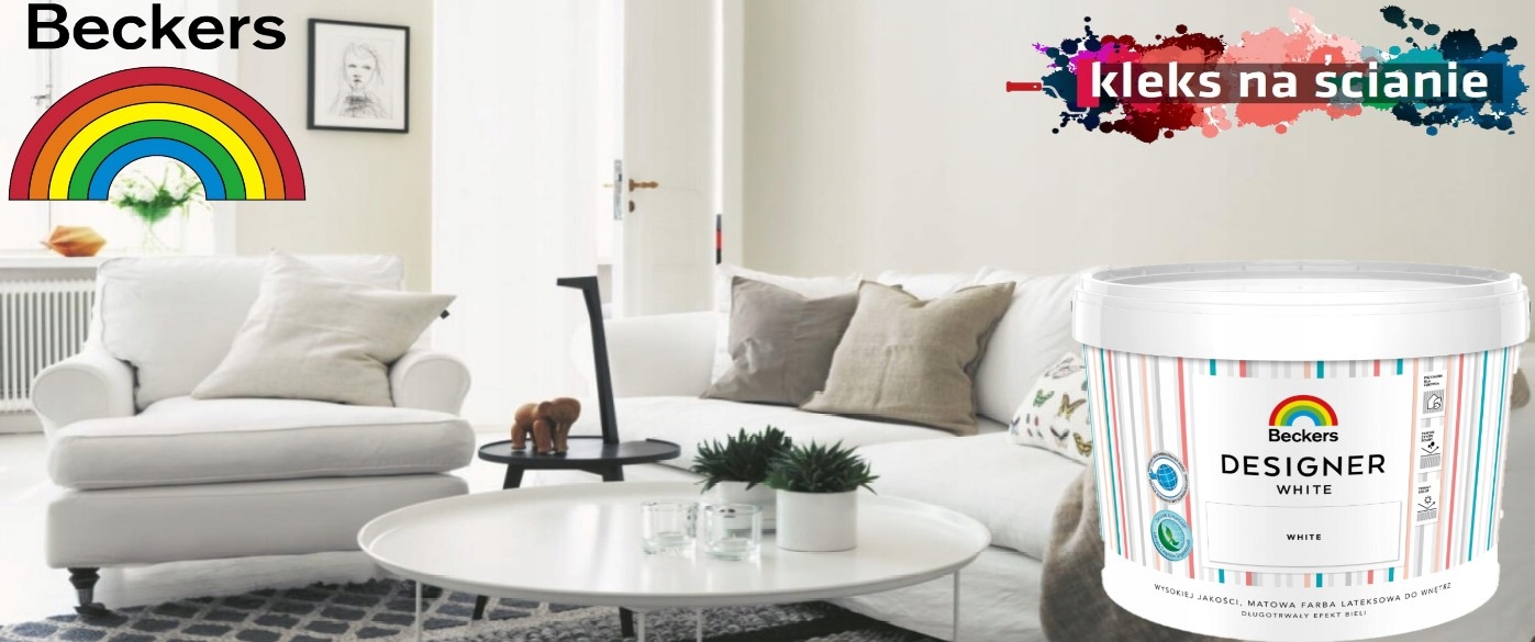 BECKERS DESIGNER WHITE 10L BIAŁA FARBA LATEKSOWA Marka Beckers