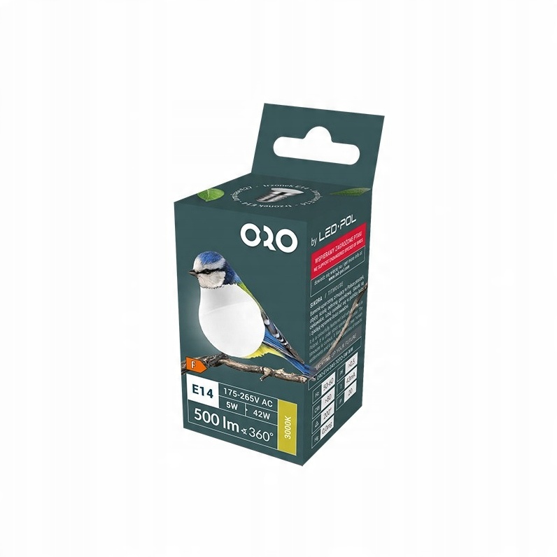 

Żarówka Led kulka E14 5W Bc Toto G45