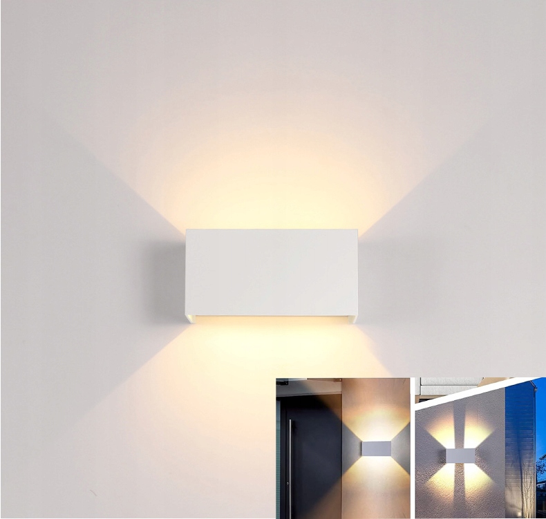 24W Lampa Ogrodowa Ścienna do Led Kinkiet Elewacyjny Zewnętrzny Góra Dół