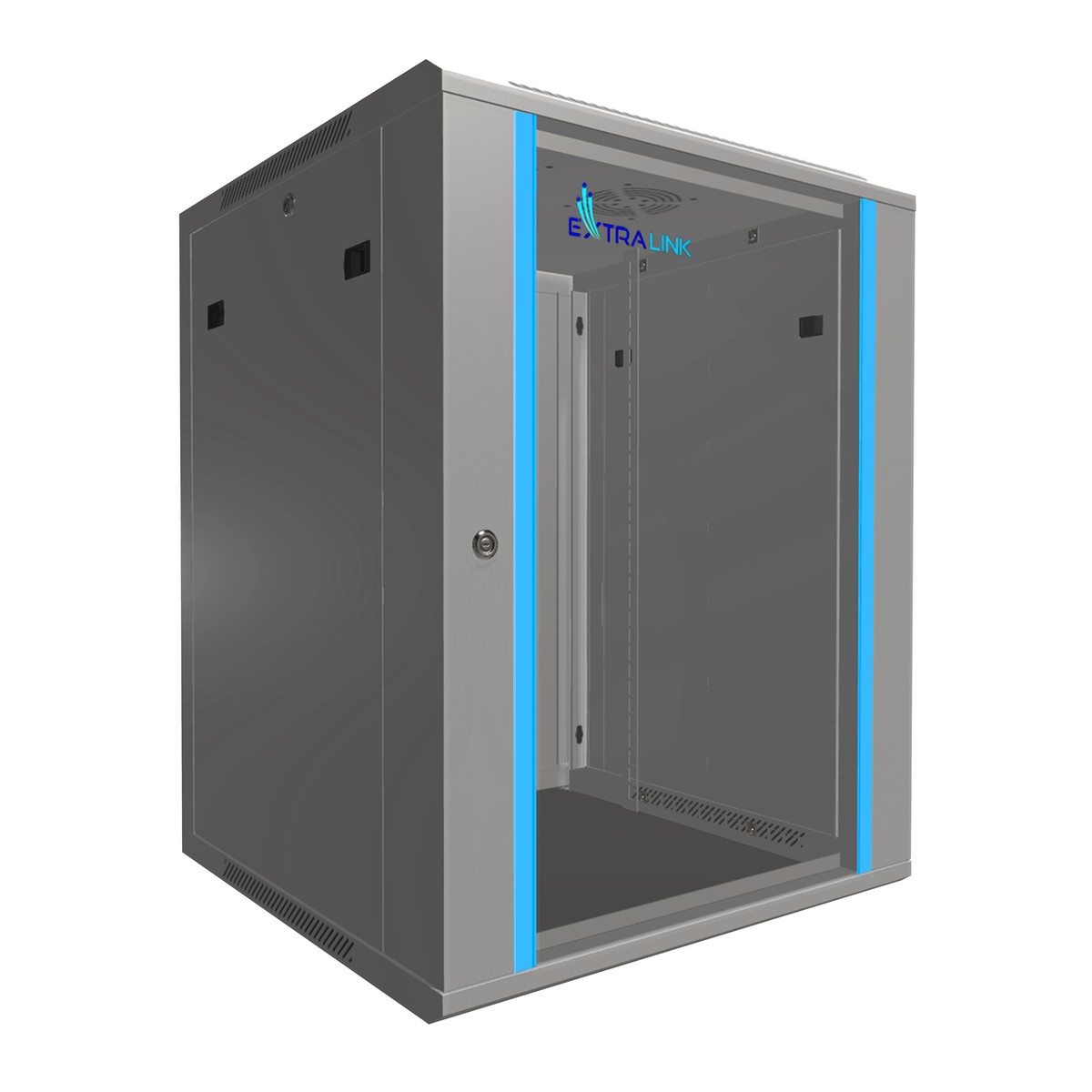 Extralink 15U 600x600 Šedá Skříň rack pro montáž na zeď