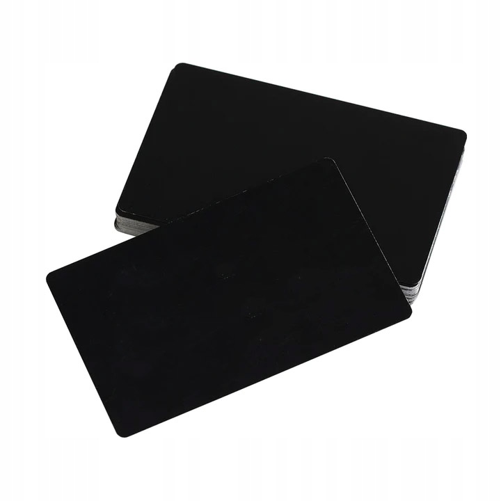 Wizytówki aluminiowe czarne 100 szt. karty do grawerowania Fiber CO2 Uv
