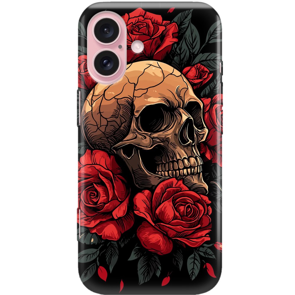 Pouzdro Pro Iphone 16 Case Ochrana Telefonu Goth Gotická Lebka Skull MIX Wz