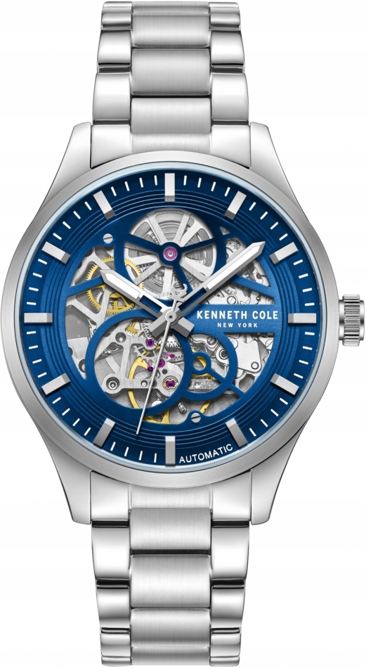 Zegarek męski Kenneth Cole KCWGY0080701 granatowy klasyczny skeleton