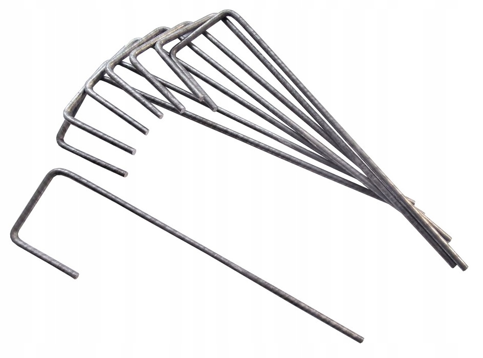 

Szpilki Mocujące 20 CM 100 Sztuk Metalowe L