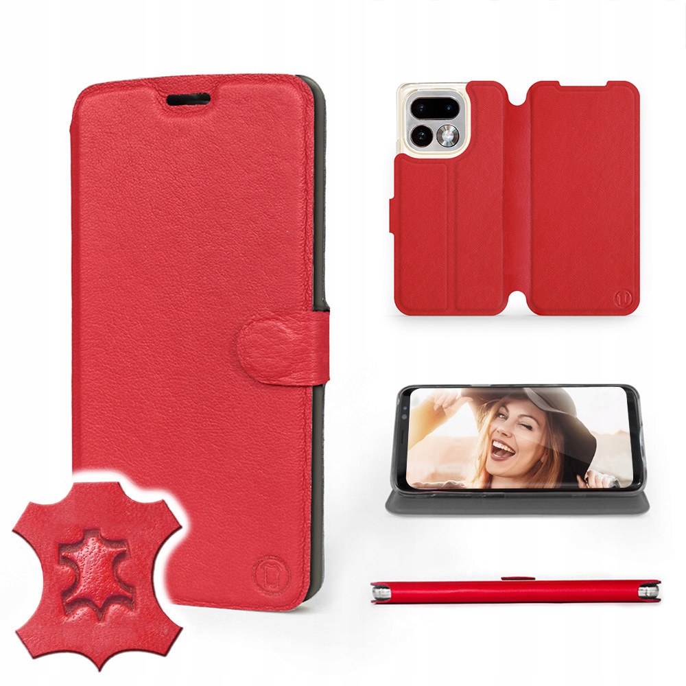 Etui Mobiwear do Realme 16 Pro 5G Red Leather