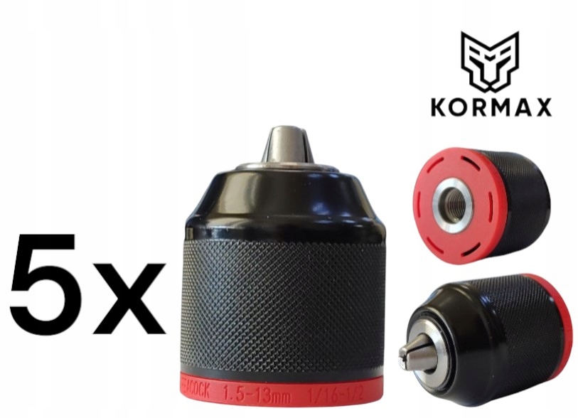 Vrtací úchyt 1/2" samosvorný Set 5 ks 20UNF Kormax Kovový
