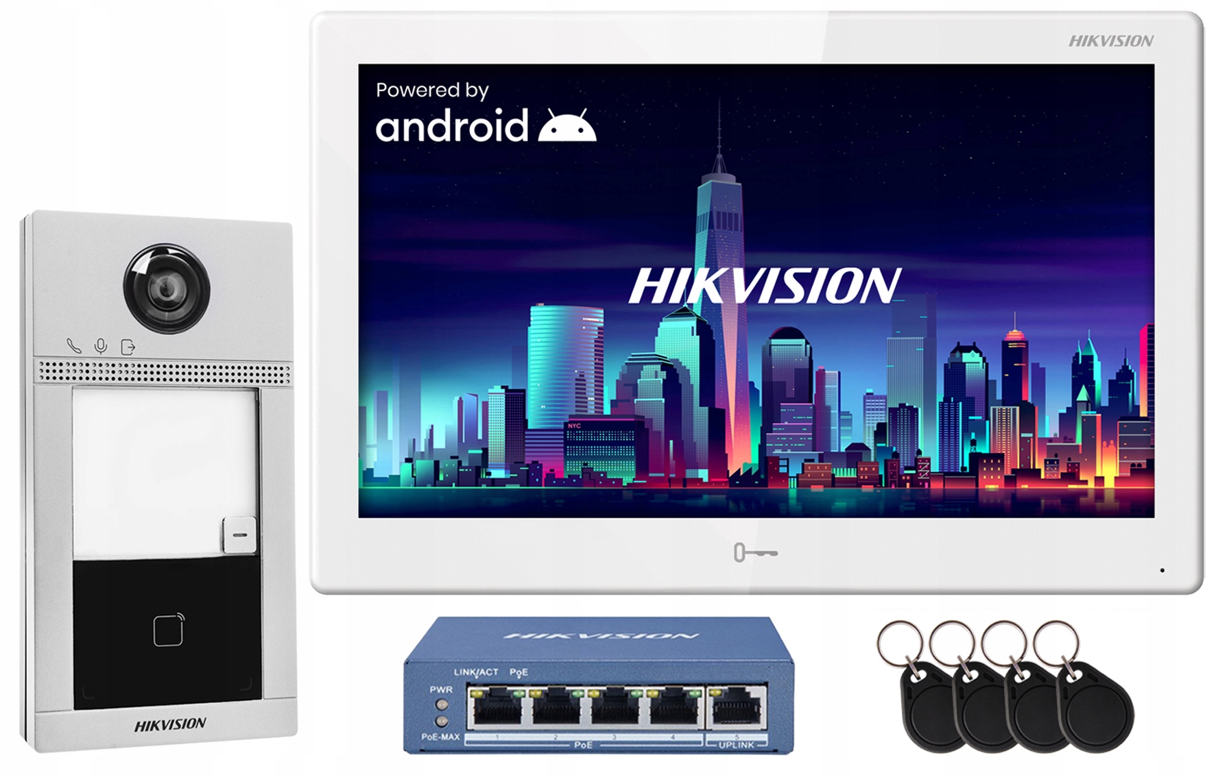 Videovrátnik WiFi Hikvision Villa Dotykový monitor 10" Android