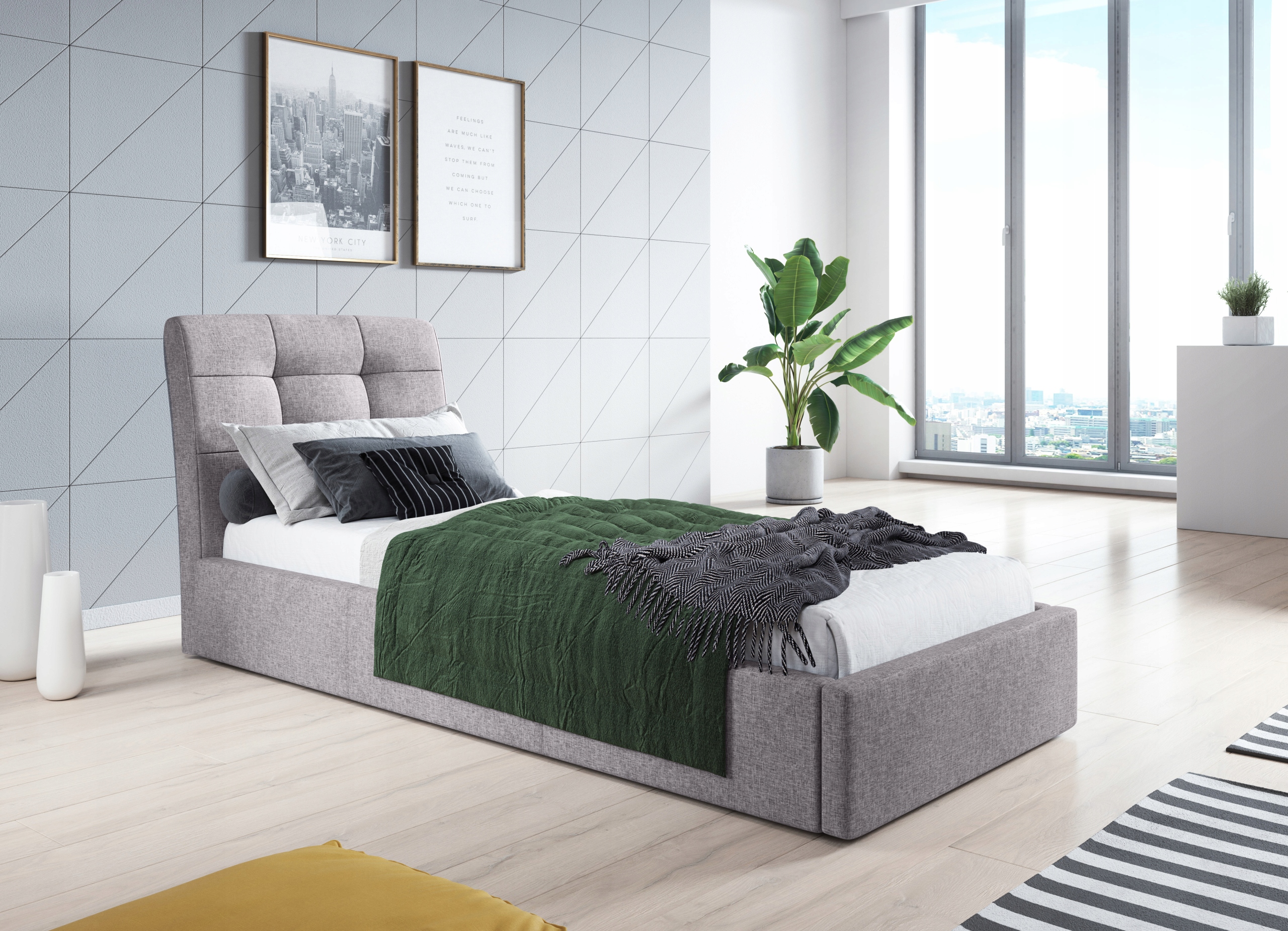 Łóżko tapicerowane Alan 90x200